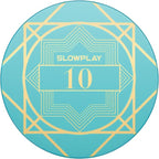 SLOWPLAY Nash Ceramic Poker Chips in Bulk, Casino Grade Ceramic 10-Gram Poker Chip for Texas Hold'em, 39mm Professional Chips Pack of 50 with Denomination of 10