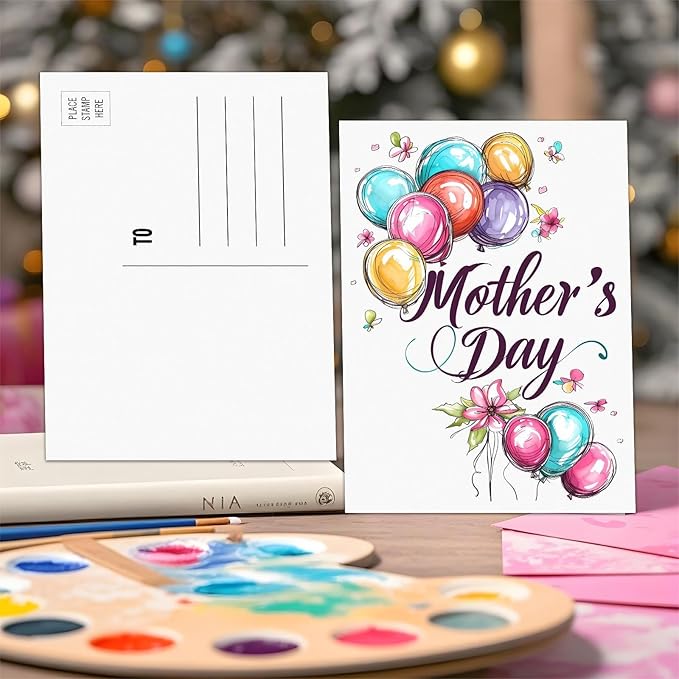 4x6 Blank Postcards for Mailing, White Cardstock Paper, Thick Cardstock, Ideal for Greeting Cards, Thank You, Invitations & DIY Projects