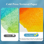 FEITAKE 9"X12" Watercolor Paper Bulk Pack 120Sheets 100% Cotton Paper /140lbs (300gsm) / Cold Press Artist Painting Drawing Mixed Media Paper Art Supplies for Professionals Students Kids