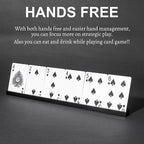 Playing Card Holders 13.4 Inches Black Acrylic Solid Card Holder for Playing Card Games (4 pcs., Black)
