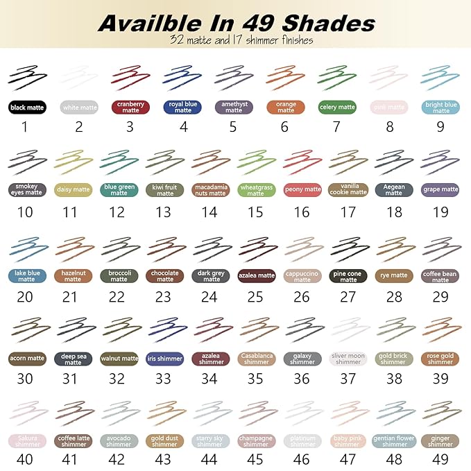 Smudge Proof Eyeliner, Waterproof Retractable Eye liner with Brush, Matte and Shimmer Eyeliner Pencil, Creamy Texture, Long lasting & Smooth(38 Gold Brick Shimmer)