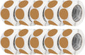 Perco Kraft Brown 3-Inch Perforated Circle Dot Sticker Labels — 10 Rolls, 5,000 Round Stickers — Natural, Cardboard-Like Surface with Permanent Adhesive for Organizing, Crafting & More—Made in USA