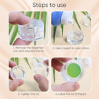 5g Cosmetic Sample Jars with Lids, 50 Pack Clear Small Plastic Containers for Skincare, Face Cream & Lip Balm, BPA-Free, Refillable Travel Size Containers