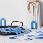 Yookeer 500 Pieces Tile Leveling System Tile Spacers 1/16 Inch, Horseshoe Shim U Shape Plastic Vitrolite Leveling Clips for Various Types, Blue