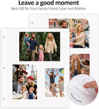 Zesthouse Photo Album Refill Pages for 3 Ring (10 Pack), 16 in Photo Albums Self Adhesive Pages Holds 8x10 5x7 4x6 2x3 Photos or Recipe Cards