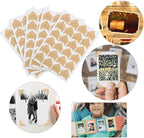 DERAYEE 12 Sheets/288 PCS Photo Corner Stickers, Self-Adhesive Photo Mounting Corners for Scrapbooking Photo Album Diary DIY Craft Paper