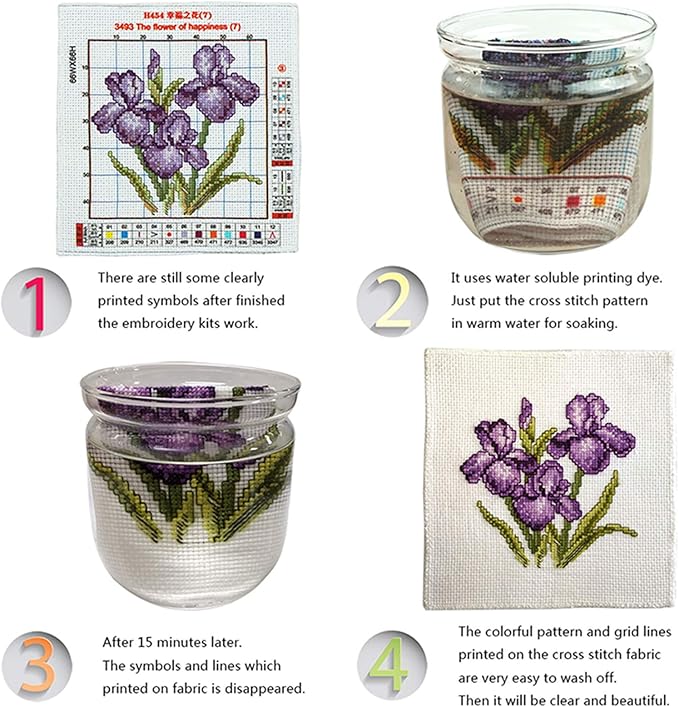 Funchey Stamped Cross Stitch Kits, DIY Cross Stitch Pattern for Adults Beginners Needlepoint Kits Embroidery Kit Arts and Crafts 11CT-Colorful Peacock 16x20 inch