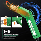 Huanyu Electric Hot Knife Rope Cutter Fabric Cutting Tool Kit 4 Blades Pro Fabric Cutting 600° C Heat Cutter 100W Heat Sealer for Sponge Cloth Board Webbing Continuous Working
