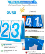 Scoreboard Score Keeper Flip Flipper, Waterproof Plastic Cards, Premium Manual Score Board for Cornhole, Basketball, Volleyball, Table Tennis and Multi-Sport Games