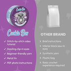 Cookie Box Crochet Kit for Beginners – Gift Set to Make Koala Coal Amigurumi Plushie – Easy DIY Crochet & Knitting Starter Kit with Video and PDF Tutorials