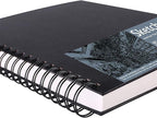 Bachmore 8.5"x11" Hardbound Sketchbook, Left Spiral Sketch Pad with Hardcover, Perforated and Durable Acid Free Drawing Paper, Ideal Art for Kids & Adults, Artist Pro & Amateurs