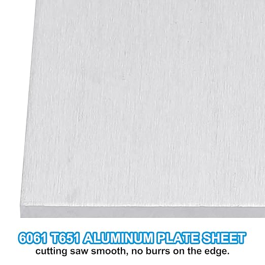 PATIKIL 6061 T651 Aluminum Sheet Metal 16 x 12 x 1/8(0.125") Inch 2Pcs Flat Plain Aluminum Plate Covered Stock with Protective Film, Heat Rectangle 3MM for Lndustry Crafting