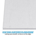 PATIKIL 6061 T651 Aluminum Sheet Metal 4 x 1.97 x 1/8(0.125") Inch 3Pcs Flat Plain Aluminum Plate Covered Stock with Protective Film, Heat Rectangle 3MM for Lndustry Crafting