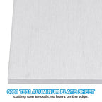PATIKIL 6061 T651 Aluminum Sheet Metal 6 x 0.98 x 1/8(0.125") Inch 3Pcs Flat Plain Aluminum Plate Covered Stock with Protective Film, Heat Rectangle 3MM for Lndustry Crafting