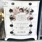 Chalky Chicks All-in-One Chalk Paint for Furniture or Cabinet -8Fl Oz- Matte Finish Powdered Snow (Pure White) for Metal, Wood Furniture Paint - No Sanding All-in-One for Home Decor & Crafts, USA Made