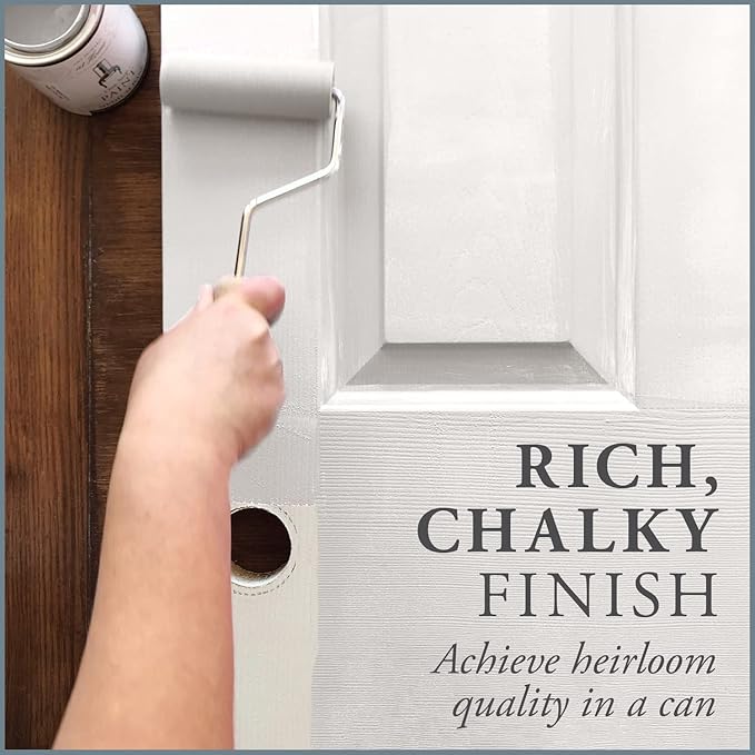 AMY HOWARD AT HOME Chalk-Based One Step Paint for Furniture, Cabinetry, Decor, Finish, and More | No Stripping, Sanding, or Priming | Ultra-Light Base | 16 Ounce | Italian Silver