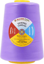 Mandala Crafts 4 Pack of Serger Threads Cones Spools - 20S/2 24000 Yards Polyester Lilac Threads for Sergers Machine and Overlock Quilting Sewing Machine