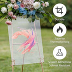 2 Pack Clear Acrylic Sheets for Laser Cutting 1/8inch Thick 8×12in Plexiglass Sheets for Craft Easy-Process Transparent Plastic Blanks Sheets with Protective Paper for Picture Frames