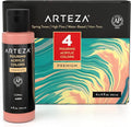 ARTEZA Acrylic Pouring Paint Set, 4 Spring Colors, 4 oz Bottles, High-Flow Paint, No Mixing Needed, Art Supplies for Canvas, Glass, Paper, Wood, Tile, and Stones, 16 Fl Oz (Pack of 1)