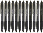 Volcanics Retractable Erasable Gel Pens Black 12 Pack, Click Erasable Gel Ink Pens for Smooth Writing & Easy Erasing, Refillable Erasable Click Pens for School Office Supplies