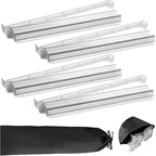 Set of 4 Mahjong Tile Holder, Acrylic Mahjong Racks with Pushers 18" Comes with Storage Bag, Enhanced wear Resistance, Suitable for Parties, Birthdays, Thanksgiving, Christmas