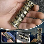 DND Dice Spinner Tower Set - Unique D4 D6 D8 D10 D10% D12 D20 All in One D&D Metal Dice - Cool Role Playing Gifts for Dungeons and Dragons TRPG MTG Games Lover Player (Tower-Ancient Bronze)