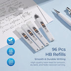 Nicpro Cute Mechanical Pencil Set, 4PCS 0.7mm Pastel Drafting Pencils with 4 Tube HB Lead Refills, 4B Erasers, Rotary Retractable Eraser and Eraser Refill for Writing Sketching Back to School Supplies