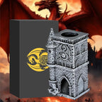 D&D Castle Dice Tower for All Dice Sizes, 3D Resin Rolling Trays, Fantasy Tabletop Game Accessories, Dragon Dice Tower Portable, Perfect for DND RPG, Gifts for Player (Dice Not Included)