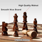 12 Inch Portable Travel Chess Set for Kids & Adults, Small Magnetic Wooden Chess Boards for Adults, Folding Chessboard Game for Kids