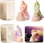 Religion Cylinder Nativity Jesus Angel Soap Resin Casting 3D Nativity Scene Candle Making Molds