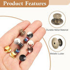 uxcell 40Pcs Metal Locking Pin Backs, Pin Keepers Locking Clasp Flat Head Clamp Needle Back Lock for DIY Brooch Crafts Badges Enamel Lapel, Bronze
