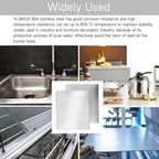 304 Stainless Steel Sheet - 2PCS 12" X 8" X 1/32" Thin Stainless Steel Plate 1/32 Inch Thickness with Protective Film Metal Sheets Shim Stock for Kitchen DIY Crafting (305 x 203 x 0.76 mm)