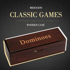 Double 6 Dominoes Gift Set 28 Tiles with Spinner in Wooden Box