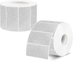 2x1 Inch Holographic Thermal Labels, Silver Glitter Thermal Printer Stickers, Waterproof Self-Adhesive Shipping Barcode Address Label Printer Sticker- 600 Labels/ 2 Rolls