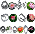 62pcs Gumpaste Flowers and Leaves Fondant Tool Leaf Tool Kit Gum Paste Flower Cutter Set Stainless Steel Flower Cutter Silicone Molds Foam Pad Veining Board Ball Tools Modelling Tools Brushes