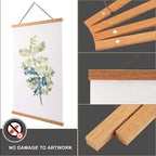 WITCOLOR 25x17 25x36 25x25 Poster Frame, Magnetic Light Wood Wooden Frame Hanger for Photo Picture Canvas Artwork Art Print Wall Hanging (1 Pack, 25", Teak Wood)