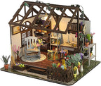 This DIY Miniature Building Set Helps You Create Your own Cozy Greenhouse with All The Furniture Included. It's Suitable for Adults and Teenagers and Makes a Great Gift for Halloween and Christmas.