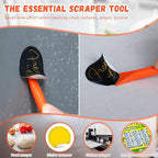 Minatee 18 Pieces Non-scratch Plastic Scraper Tool Multi-purpose Carbon Fiber Pen-shaped Plastic Scraper for Cleaning Small and Narrow Space(Orange)