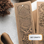 350 GSM DIY Premium Brown Kraft Bookmark Sketchpads, Ideal for Mixed Media and Fine Arts (Pack of 2)