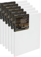 Centurion Deluxe Professional Oil Primed Linen Stretched Canvas, 11oz Linen, 12x36 - Box of 6, 0.67" Deep Canvases, Kiln-Dried Stretchers, Back Stapled, Premium Medium Weight Canvas for Oil Paintings