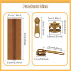 DOITEM 5# Zippers 12 m Nylon Endless Zip Set with Slider and Zip for Sewing and Crafts (6 Colors)