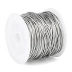 82FT Jewelry Wire 20 Gauge Tarnish-Resistant Copper Beading Wires Roll Bulk for DIY Crafts Jewelry Making, Silver Wire