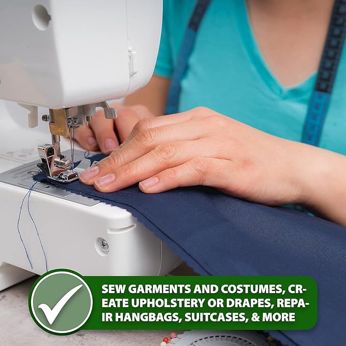 Mandala Crafts Bonded Nylon Thread Khaki Heavy Duty Sewing Threads - 2843 YDs Size 46 210D T45 Tex 45 Thread for Leather Jeans Weaving Outdoor Marine Upholstery Threads