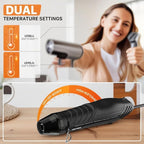 Mini Heat Gun, 300W Dual Temperature Hot Air Gun (110V) with 6.6ft Long Cable & Reflector Nozzle - Ideal for Epoxy Resin Crafts, Shrink Wrapping, Embossing & Vinyl Wrap (2-Temp Settings MF300)