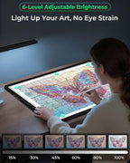 Rechargeable A2 Extra Large Diamond Art Light Board,Bawaslom Light Pad for Tracing with 5000mAh Battery,Magnetic Attraction,Lightbox for Tracing and Drawing,Sketching,Diamond Painting,Weeding Vinyl