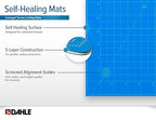 Dahle Vantage 10691 Premium Self-Healing Cutting Mat, 12"x18", 1/2" Grid, 5 Layers for Max Healing, Perfect for Crafts & Sewing, Blue
