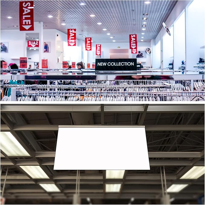 MECCANIXITY PVC Poster Hanger Rail Poster Strip Bar 100cm/40inch Clear with Clips for Poster, Map, 4 Set