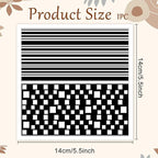 CHGCRAFT Simple Stripes Polymer Clay Texture Sheets Plaid Geometric Pattern Silicone Texture Stamp Clay Texture Mat Modeling Pattern Pad Sheets for Jewelry and Earrings Tools, 5.5x5.5 inch