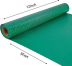 FUNKAKA Glitter Green HTV Heat Transfer Vinyl Rolls, 12" x 8ft PU Iron on Vinyl for T-Shirt Green Glitter HTV Vinyl for All Cutter Machines Easy to Cut & Weed for Heat Vinyl Design