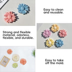 3 Pack Candle Molds for Candle Making, Moldes para Velas, Flower Molds Silicone Candle Molds for DIY Scented Candle, Soy Wax, Cake, Soap, Resin Casting Craft Making
